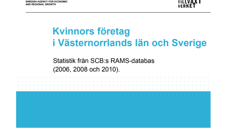 Antal företag som drivs av kvinnor resp män 2006-2010 Västernorrland