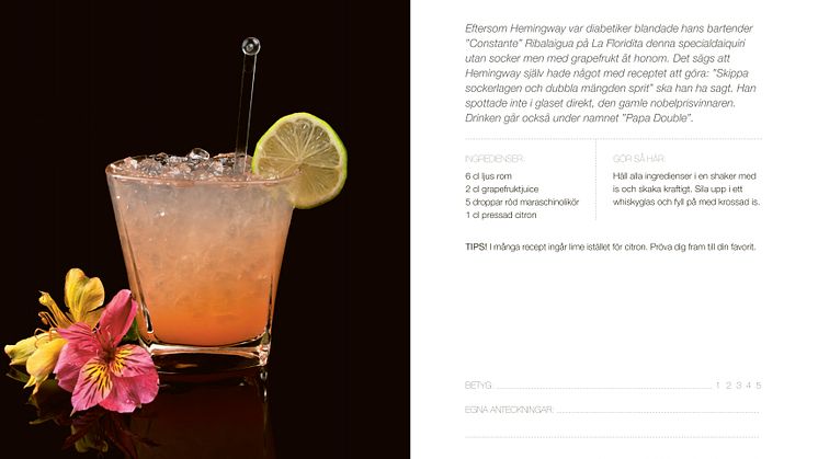 Drinken Hemingway special ur boken "101 Cocktails du måste dricka innan du dör"
