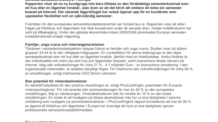 Ökad efterfrågan på att hyra semesterbostad i Europa