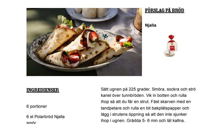 Njallastrutar med jordgubbar