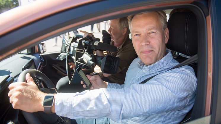 Fra pressekonferansen hvor Ford Motor Norge og forsikringsselskapet If lanserer et unikt opplæromgsprogram for unge sjåfører Ford Driving Skills for Life