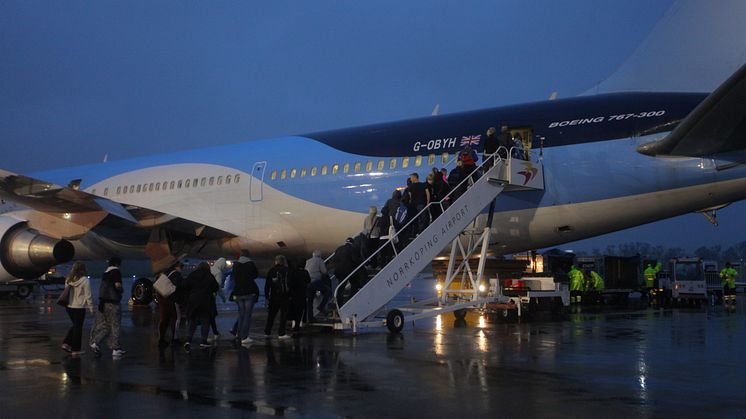 Tidig morgonavgång från Norrköping Airport