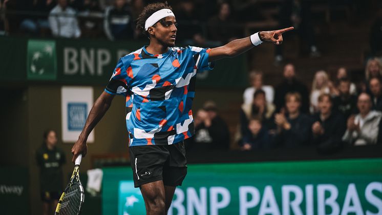 Elias Ymer i kvartsfinal i BNP Paribas Nordic Open. Foto: Alexander Scheuber