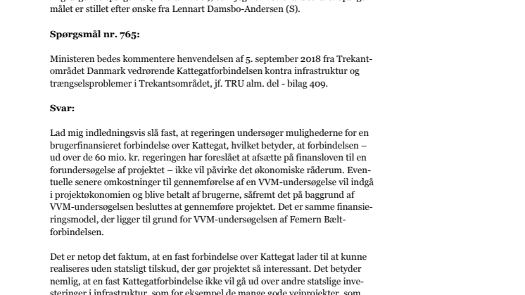 Transportminister svar 2