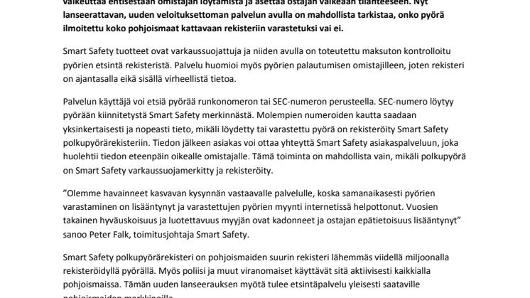  PAIKALLISTA  VARASTETTU PYÖRÄ NETISSÄ 
