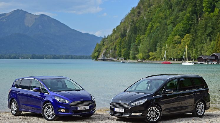 Ford S-MAX und Ford Galaxy mit neuem 2,0-Liter-EcoBlue-Dieselmotor, wahlweise mit 88 kW (120 PS), 110 kW (150 PS), 140 kW (190 PS) oder 177 kW (240 PS)