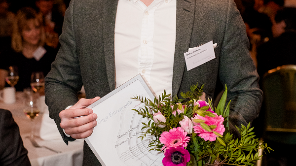 Årets Unga Entreprenör Norr  Mattias Matsson, grundare av Professionals Nord Rekrytering,  