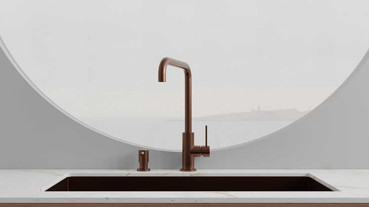 Primy Köksblandare Steel Mood Amber 30132 & Primy Tvålpump Steel Clean Dispenser Amber 35002