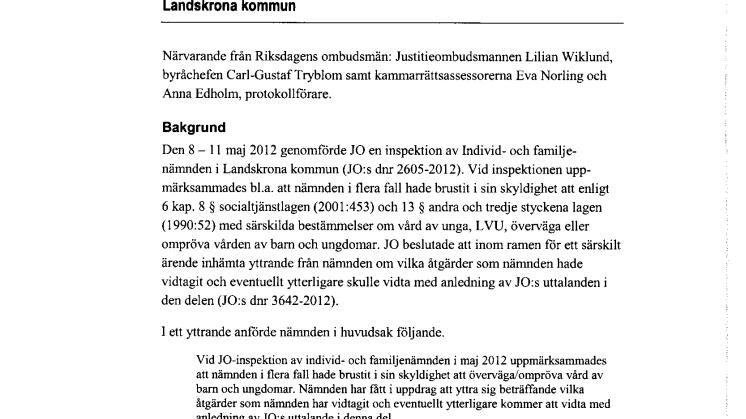 JO:s protokoll