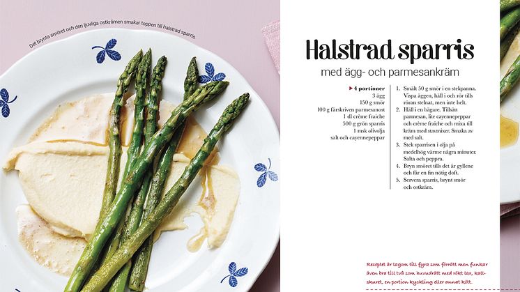 Halstrad sparris – ett av recepten från Anne Aobadias nya kokbok ”Vardagsgott!"