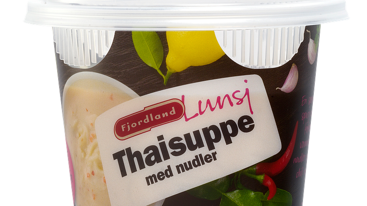 Fjordland Lunsj. Thaisuppe med nudler.