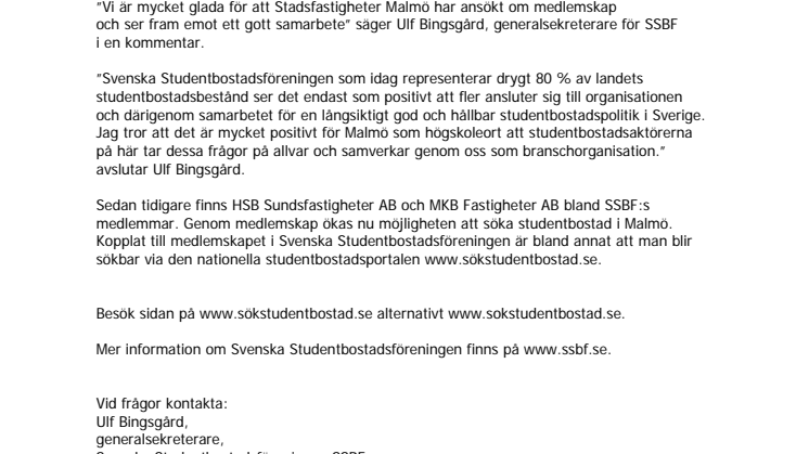 Fler i samarbete för studentbostäder