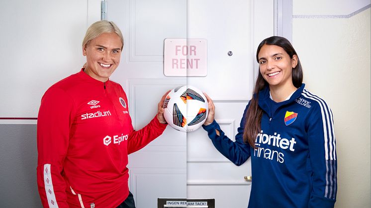 Fotbollsstjärnorna Elli Pikkujämsä och Daniela Zamora hyr ut sina lägenheter via Blocket Bostad