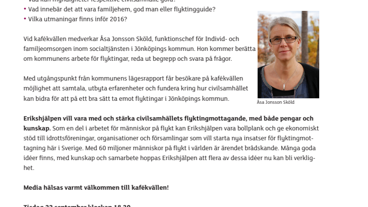 Akut flyktingsituation – Hur kan vi hjälpa i Jönköping?