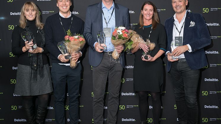 Deloitte Sweden Technology Fast 50 - topp fem 2016