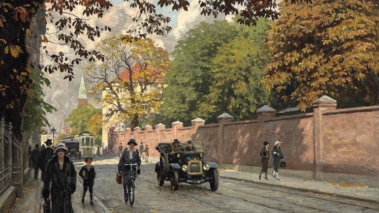 Paul Fischer. Automobilkørsel i Gothersgade.jpg