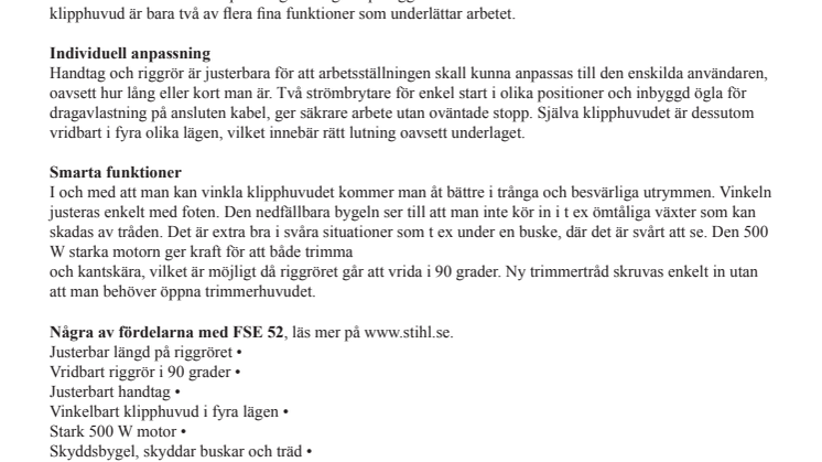 STIHLs nya eltrimmer har fokus på funktion och ergonomi på MaskinExpo 