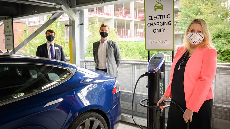 Mims Davies MP joins Govia Thameslink Railway to open a new EV charging hub in Haywards Heath