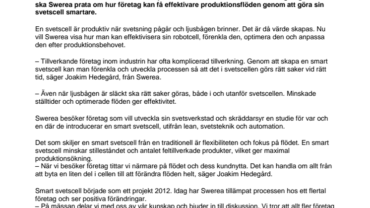 Optimera produktionen med en smart svetscell
