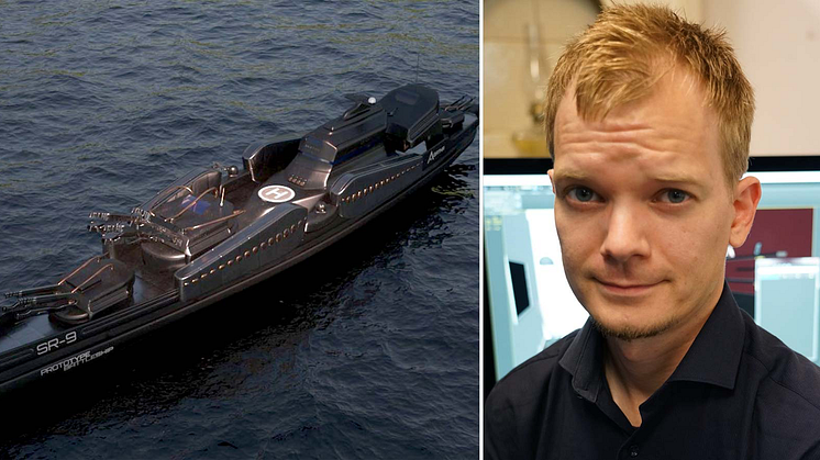 Venstre: Visualisering av Mikael Andre Larsen. Foto høyre: privat