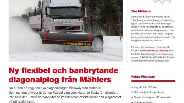 Ny flexibel och banbrytande diagonalplog från Mählers