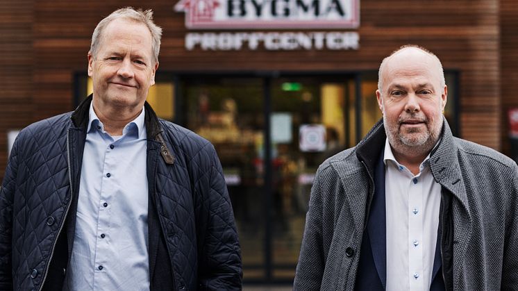 Adm. dir. Michael Madsen og koncernchef Peter H. Christiansen, Bygma