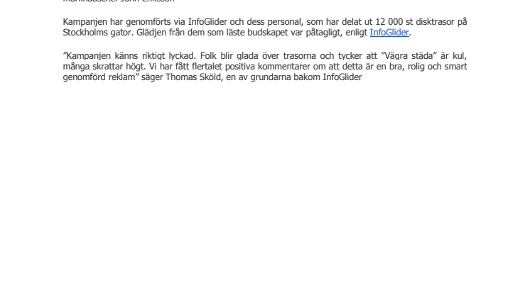Offerta.se uppmanar stockholmare: ”Vägra städa”!