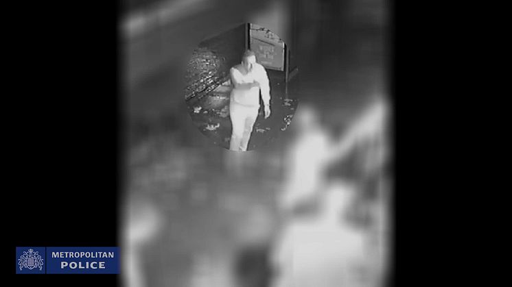 Moving footage of the man police wish to identify