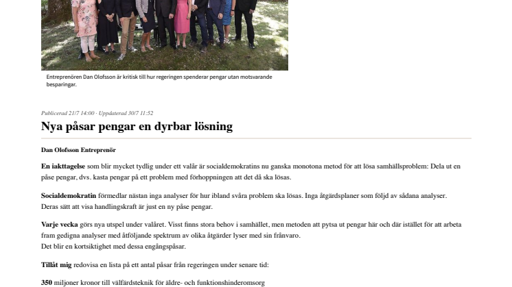 Nya påsar pengar en dyrbar lösning