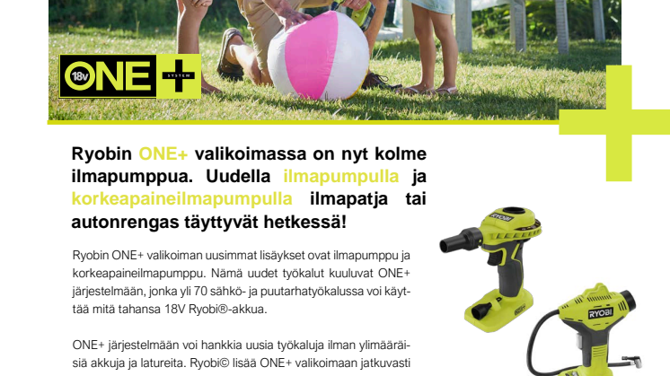Sopiva ilmapumppu joka tarpeeseen!