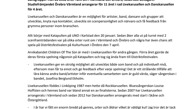 44 band och 9 dansgrupper från hela  Örebro och Värmland på en och samma dag! 