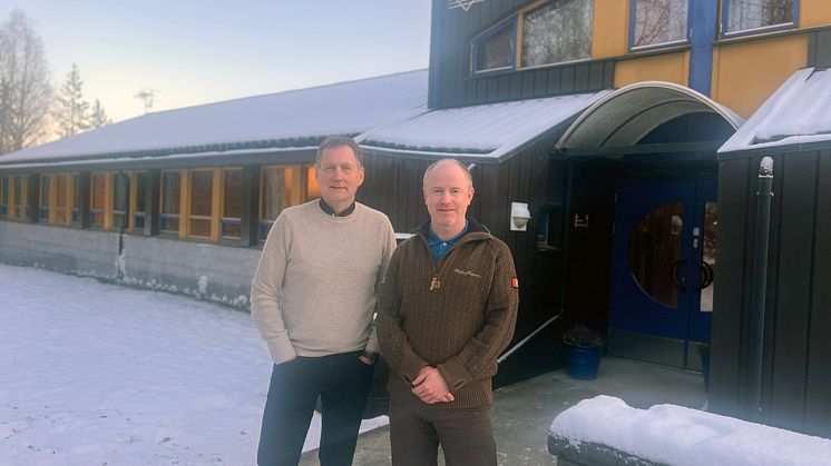 Konsernsjef i Ringerikskraft, Alf Inge Berget og konsernsjef i Vidju, Audun Grynning