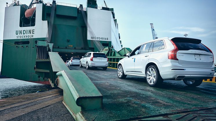 Good year for new cars in the Port of Gothenburg.