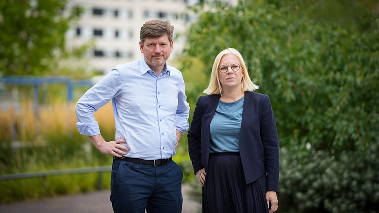 Martin Ådahl (C) och Karin Ernlund (C) vill se dubbelt så många områdespoliser för att öka tryggheten i Stockholm.