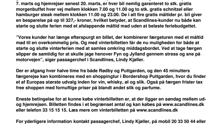 Start vinterferien med genvej og gratis morgenbuffet