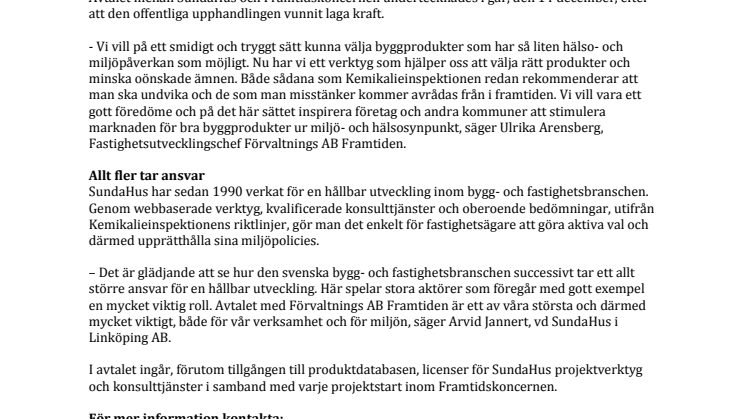 Ännu en kommunal koncern väljer SundaHus