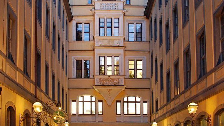 Das historische Ensemble des Barthels Hof in Leipzig