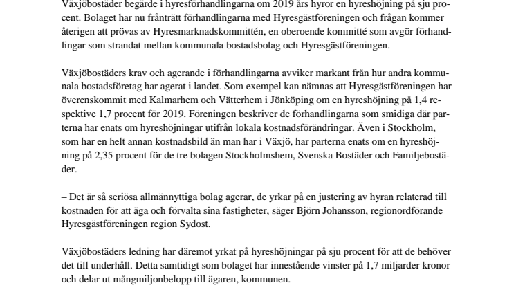 Hög tid för politikerna att ta ansvar för Växjöbostäder