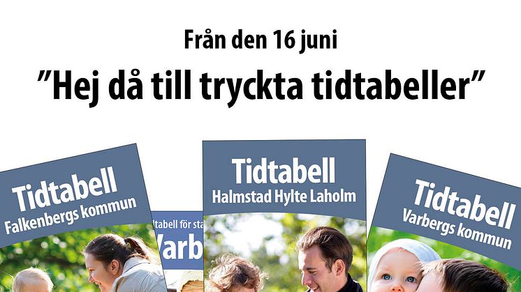 Tryckta häftade tidtabeller försvinner