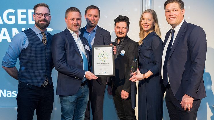 Daniel Thysell, Niklas Malmros, Niclas Lundin, Amer Hadsvik, Nataly Duyko, Johan Glennmo. Bild: Deloitte