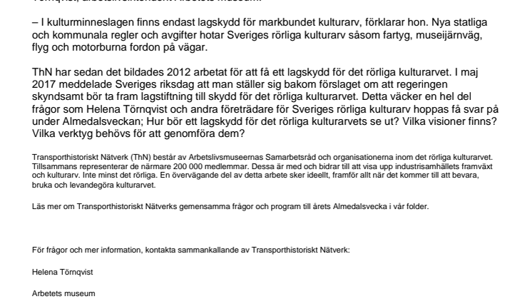 Det laglösa kulturarvet diskuteras i Almedalen