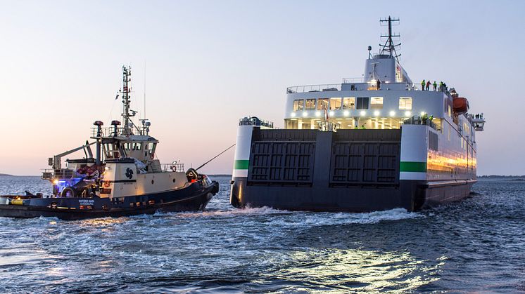 Scandlines’ nye færge har forladt værftet