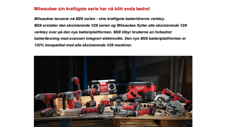 Milwaukee sin kraftigste serie har nå blitt enda bedre!
