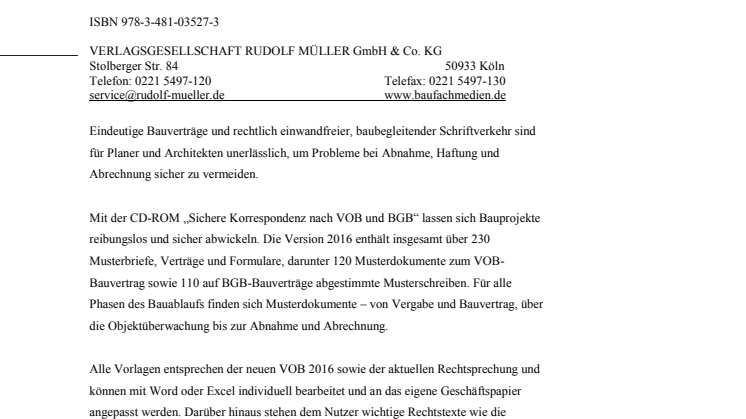 Sichere Korrespondenz nach VOB und BGB für Auftraggeber