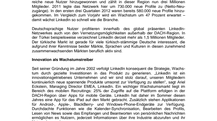 Online Business-Netzwerken im Aufwind: Drei Millionen Nutzer setzen in DACH-Region auf LinkedIn