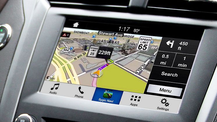 Ford SYNC umožní promítat aplikace z chytrého telefonu na palubní obrazovku; jako první nabídne tuto možnost slovenská navigace Sygic