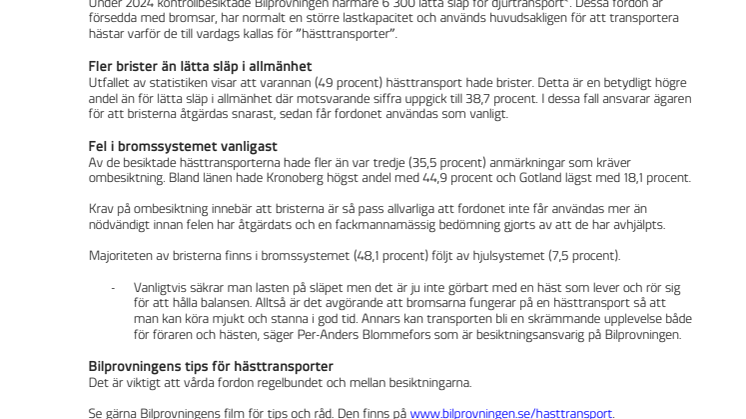 Pressinfo_Bilprovningen_besiktningsutfall_2024_latta_slap_for_djurtransport.pdf