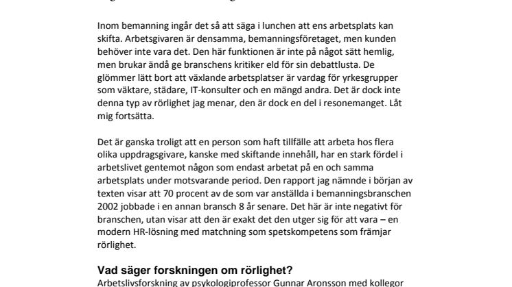 Det är hälsosamt att röra på sig