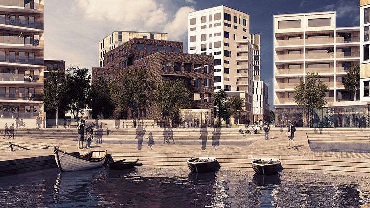Visionsbild från vattnet vid  Tullholmsviken
