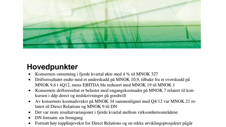 Kvartalsrapport 4. kvartal 2013
